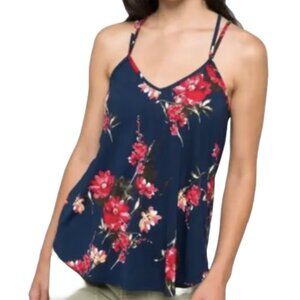 Papermoon Basima Back Detail Cross Strap Floral Tank SZ 3XL